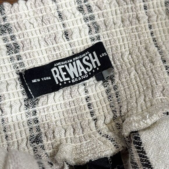 REWASH The Boardwalk Linen Blend Wide Leg Pants Size XS - Picture 5 of 6